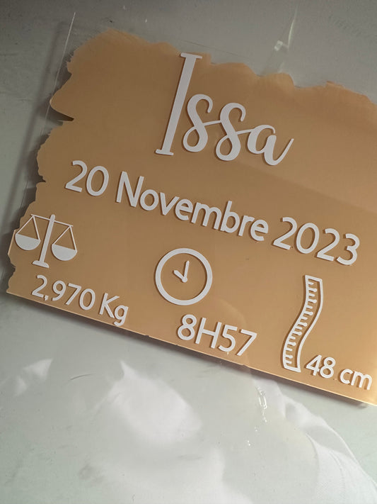 Plexi Calendrier/Naissance Personnalisable
