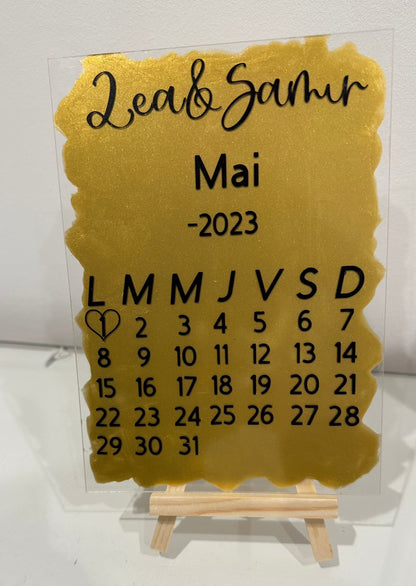 Plexi Calendrier/Naissance Personnalisable